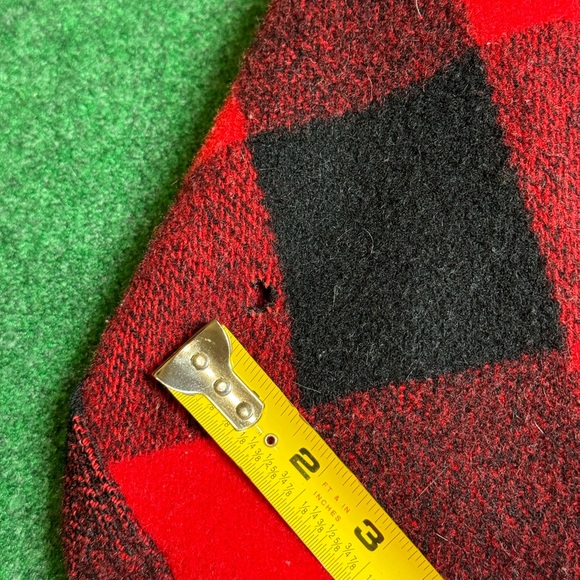 40s Woolrich Wool Red Flannel button up shirt rare true vintage large Americana - Picture 6 of 6